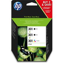 HP 301 Black(2)/Tri-color(1) 3-pack Original Ink Cartridges