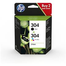 HP 304 2-pack Black/Tri-color Original Ink Cartridges | HP 304 2pack Black/Tricolor Original Ink Cartridges, Standard Yield,