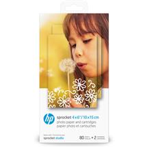 HP Sprocket 4 x 6 in (10 x 15 cm) Photo Paper and Cartridges-80 sheets