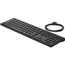 HP Wired Desktop 320K Keyboard. Keyboard form factor: Fullsize (100%).