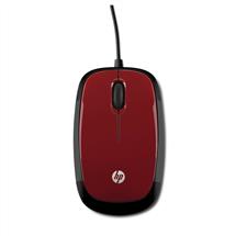 HP X1200 Flyer Red Wired Mouse | Quzo UK