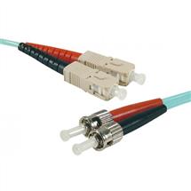 Hypertec 391805-HY fibre optic cable 10 m SC ST OM3 Aqua colour