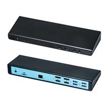 Gray, Turquoise | itec USB 3.0 / USBC / Thunderbolt 3 Dual Display Docking Station +