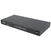 Intellinet 16Port Gigabit Ethernet PoE+ Switch with 2 SFP Ports, LCD