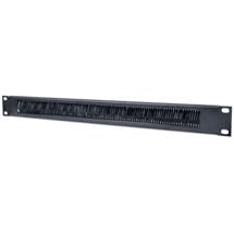 Intellinet 19" Cable Entry Panel, 1U, with Brush Insert, Black