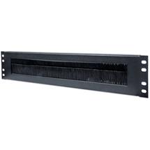 Intellinet 19" Cable Entry Panel, 2U, with Brush Insert, Black
