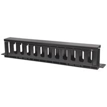 Intellinet 19" Cable Management Panel, 19" Rackmount Cable Manager,