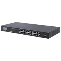 24Port Gigabit Ethernet PoE+ Switch with 2 SFP Ports, LCD Display,