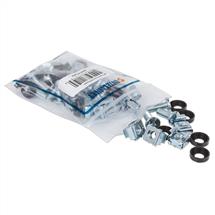 Metallic | Intellinet Cage Nut Set (20 Pack), M6 Nuts, Bolts and Washers,