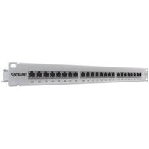 Intellinet Patch Panel, Cat6, FTP, 24Port, 1U, Shielded, 90° TopEntry