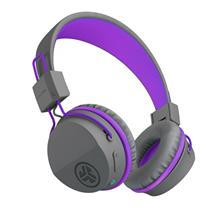 Grey, Purple | JLab JBuddies Kids Wireless Headphones - Grey/ Purple
