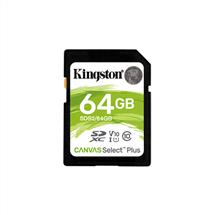 Kingston Technology 64GB SDXC Canvas Select Plus 100R C10 UHSI U1 V10,