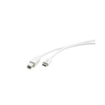 1.8m USB 2.0 C (M) to B (M) Cable - White | Quzo UK