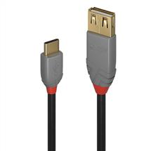 Lindy 0.15m USB 2.0 Type C to A Adapter Cable, Anthra Line