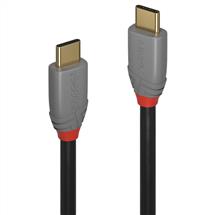 Lindy 0.5m USB 3.2 Type C to C Cable, 20Gbps, 5A, PD, Anthra Line