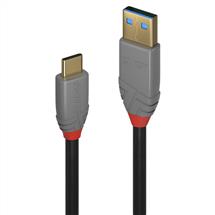 Lindy 1.5m USB 3.1 Type A to C Cable, 5A PD, Anthra Line, 1.5 m, USB