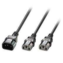 Lindy 1m IEC Splitter Cable IEC C14 to 2 x IEC C13