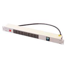 Lindy Power Distribution Unit | Lindy 1U 8 Way IEC Sockets, Horizontal PDU with 3m IEC Mains Cable
