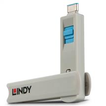 Lindy USB Type C Port Blocker Key - Pack of 4 Blockers, Blue