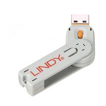 Lindy USB Type A Port Blocker Key, Orange | In Stock