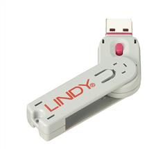 Port blocker key | Lindy USB Type A Port Blocker Key, Pink | In Stock