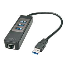 Lindy USB 3.0 Hub and Gigabit Ethernet Converter | In Stock