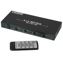 Lindy Video Splitters | Lindy HDMI 4K UHD 4x4 Matrix, 4 In 4 Out, HDMI 1.4