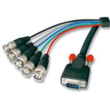 Lindy 1.8m Premium SVGA to 5 x BNC Monitor Cable | Quzo UK