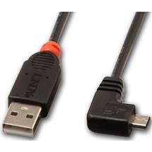 Lindy 1m USB 2.0 Cable  Type A to MicroB Cable, 90 Degree Right