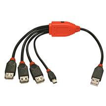USB2.04PORTCABLEHUB3XUSBAF&1XUSBMIN | Quzo UK