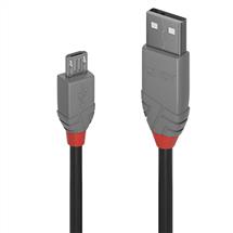 Lindy USB Cable | Lindy 5m USB 2.0 Type A to Micro-B Cable, Anthra Line