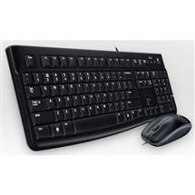Logitech Desktop MK120, Wired, USB, Mechanical, QWERTY, Black, Mouse