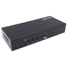 KVM Switch HDMI | Manhattan 4Port HDMI KVM Switch, Four HDMI and Four USBB Ports, Full