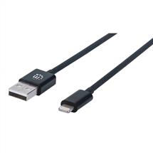 Manhattan Charge & Sync Lightning® Cable, USBA to Lighting, 1.8m, Male