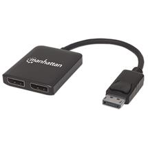 Manhattan Video Splitters | Manhattan DisplayPort 1.2 to 2Port DisplayPort 1.2 Splitter Hub with