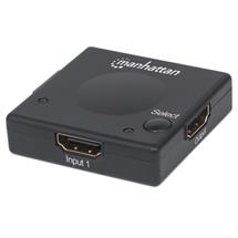 Video Switches | Manhattan HDMI Switch 2Port, 1080p, Connects x2 HDMI sources to x1