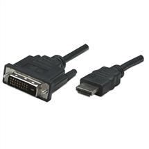 Video Cable | Manhattan HDMI to DVID 24+1 Cable, 1m, Male to Male, Black, Equivalent