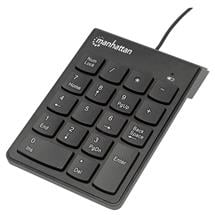 Keyboards | Manhattan Numeric Keypad, Wired, USBA, 18 Full Size Keys, Black,