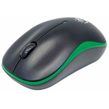 Manhattan Success Wireless Mouse (Promo), Black/Green, 1000dpi, 2.4Ghz