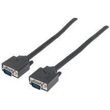 Manhattan SVGA Monitor Cable, HD15, 3m, Male to Male, Compatible with VGA, Fully Shielded, Black, L | Manhattan VGA Monitor Cable, 3m, Black, Male to Male, HD15, Cable of