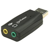Manhattan Soundcards | Manhattan USBA Sound Adapter, USBA to 3.5mm Micin and AudioOut ports,