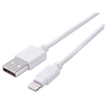 Manhattan USBA to Lightning Cable, 0.5m, Male to Male, MFI Certified,