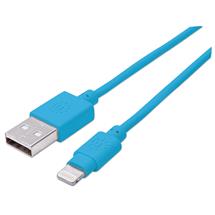 Manhattan USBA to Lightning Cable, 1m, Male to Male, MFi Certified