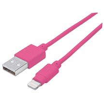Manhattan USB-A to Lightning Cable, 1m, Male to Male, MFi Certified (Apple approval program), 480 M | Manhattan USBA to Lightning Cable, 1m, Male to Male, MFi Certified