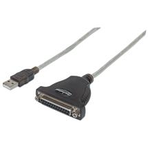 Manhattan Printer Cables | Manhattan USBA to Parallel Printer DB25 Converter Cable, 1.8m, Male to