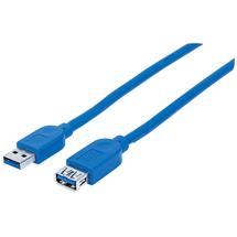 Manhattan USBA to USBA Extension Cable, 1m, Male to Female, 5 Gbps