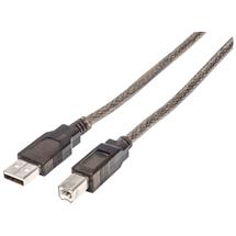 Manhattan Cables | Manhattan USBA to USBB Cable, 15m, Male to Male, Active, Black, 480