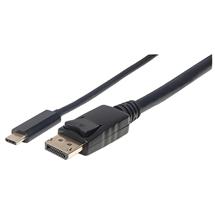 Manhattan USBC to DisplayPort Cable, 4K@60Hz, 1m, Male to Male, Black,