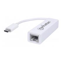 Manhattan USBC to Gigabit (10/100/1000 Mbps) Network Adapter, White,