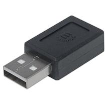 Manhattan USBC to USBA Adapter, Female to Male, 480 Mbps (USB 2.0),